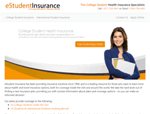 Tablet Screenshot of estudentinsurance.com